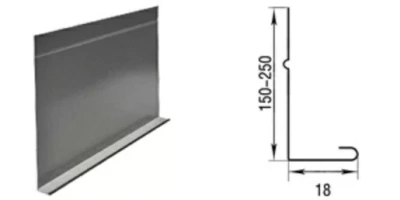 L-профиль Aquasystem 200 мм ST PE RAL 8017