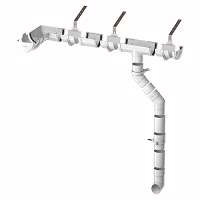 Труба водосточная ТЕХНОНИКОЛЬ 125/82, 1,5 м, белый