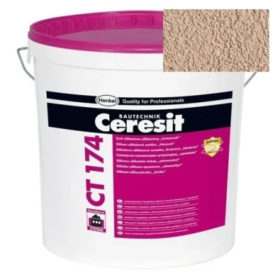 Штукатурка силикатно-силиконовая Ceresit CT 174 камешковая 2,0 Nevada 3 25 кг