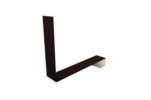 Планка примыкания нижняя к трубе для фальцевой кровли Grand Line 140х200х2000 мм 0,5 Satin с пленкой RAL 8017