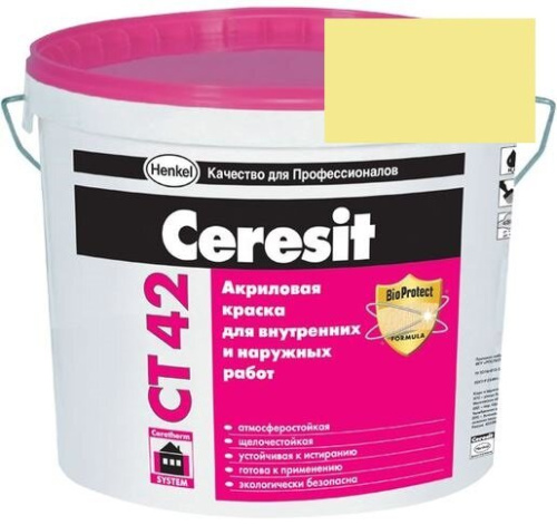 Краска акриловая фасадная Ceresit CT 42 15 л California 3
