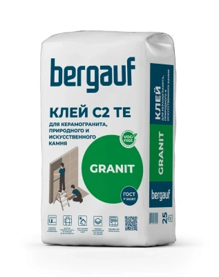 Клей для керамогранита и природного камня Bergauf Granit 25 кг