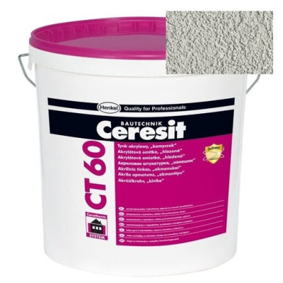 Штукатурка акриловая Ceresit CT 60 камешковая 1,5 25 кг Gobi 1