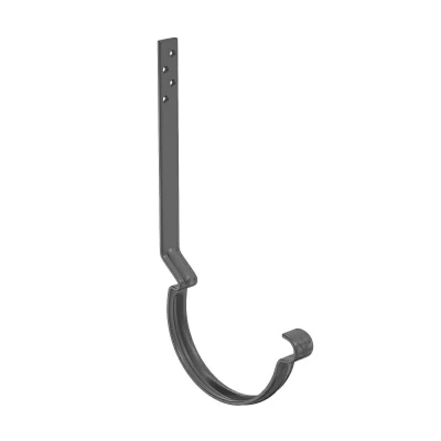 Кронштейн желоба Aquasystem Комфорт 125/90, удлиненный, с комплектом крепления, RAL 7024