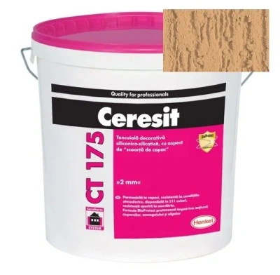 Штукатурка силикатно-силиконовая Ceresit CT 175 короед 2,0 Kalahari 4 25 кг