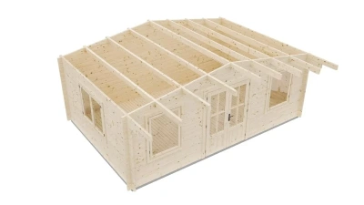 Садовый дом 21 Комфорт брус 44 мм