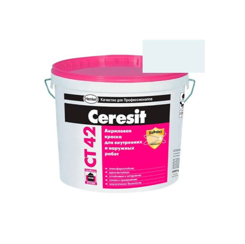 Краска акриловая CERESIT CT 42 колерованная Oceania 1 15 л
