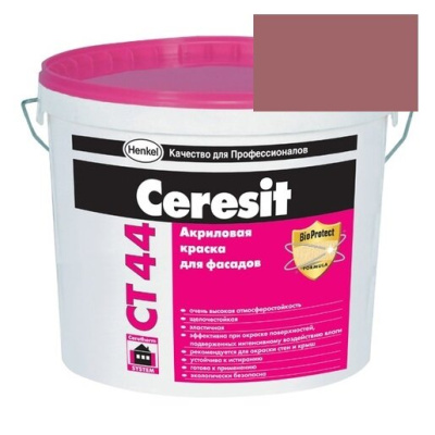 Краска акриловая фасадная Ceresit CT 44 15 л Nevada 6