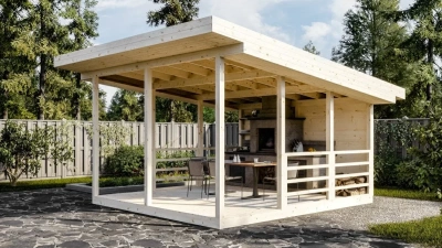 Беседка 18 односкатная брус 44 мм