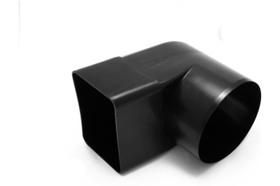 Отвод угловой для парапетной воронки Татполимер ТП-89.100, черный