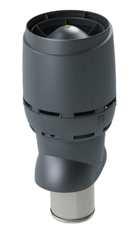Выход вентиляционный изолированный с колпаком Vilpe Flow XL, D=200P/ИЗ/500, RAL 7015