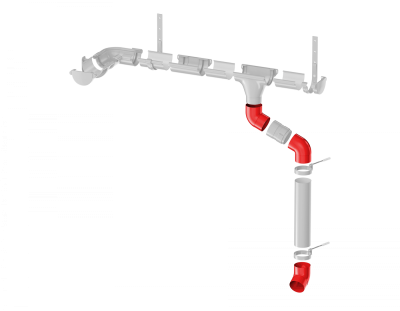 Колено трубы ТЕХНОНИКОЛЬ МАКСИ 152/100, 67°, снежно-белый