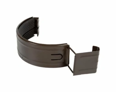 Соединитель желоба Aquasystem 100/150 RAL 8017 с резиновым уплотнителем