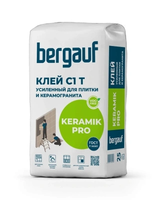 Клей усиленный для керамической плитки Bergauf Keramik Pro С1 25 кг