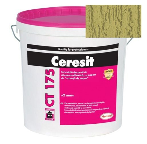 Штукатурка силикатно-силиконовая Ceresit CT 175 короед 2,0 Ceylon 5 25 кг